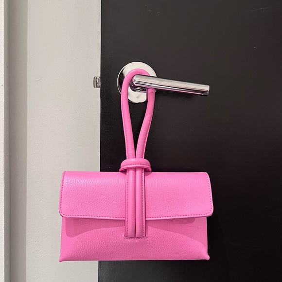 Handbags - Pink Leather Clutch / Crossbody